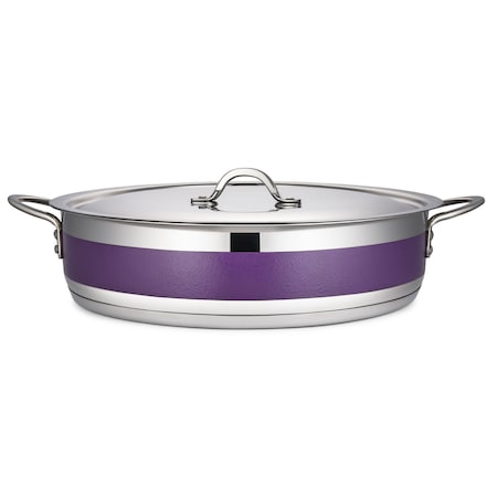 Bon Chef Country French 2 Pot W/Cover 14 3/4" Dia X 3 3/8" H  9 Qt - Purple 71032-CF2-P